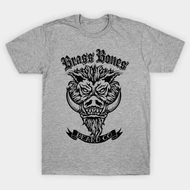 Backwoods Bourbon (black print) T-Shirt by Brass_Bones_Beard_Co